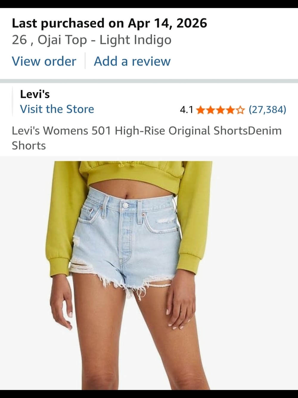 Levi's Women's 501  Denim Shorts - Size 26